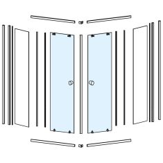 Tartalék ajtó üveg HLF909 zuhanykabinhoz