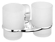 AQUALINE RUMBA dupla pohártartó, tejüveg, RB105