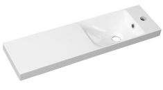 AGOS mosdó 80x22 cm, jobbos/balos variáció, öntöttmárvány AS080 Sapho