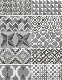 EQUIPE METRO Patchwork B&W (7,5x15), (88 db/doboz = 0,99 m2)