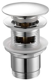AQUALINE KLIKLAK 1"1/4 nagy dugóval, króm, mosdó lefolyó vastagság 25-45 mm TF7001