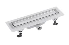 TILE műanyag padlóösszefolyó, inox rosttal , L=520mm 72836 Sapho