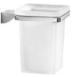 GLAMOUR fogkefetartó, króm/szatén üveg 5710 Sapho