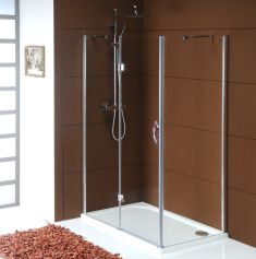 LEGRO szögletes zuhanykabin 1100x800mm, balos/jobbos