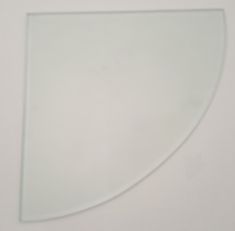 BEMETA ALKATRÉSZ Sarok üvegpolc, tejüveg (131567047)