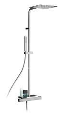 NOTOS zuhanyoszlop termosztátos csapteleppel, SLIM fejzuhannyal, szappantartóval króm