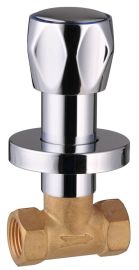 AQUALINE falbaépíthető szelep, 1/2", króm