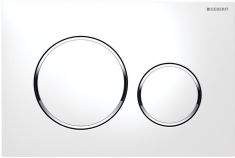 GEBERIT SIGMA20 dual nyomógomb, fényes fehér/króm
