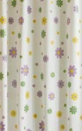 AQUALINE zuhanyfüggöny 180x180 cm vinyl, virágos ZV014