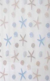 AQUALINE zuhanyfüggöny 180x180 cm vinyl, tengeri csillag ZV016 Sapho