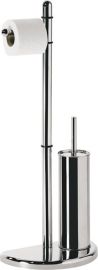 AQUALINE HIBISCUS álló WC-papír tartó és WC-kefe tartó, króm HI32