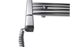 ONE D Elektromos termosztátos fűtőpatron, balos, 600W, króm