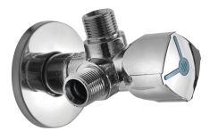 ARCO Sarok szelep két kimenettelel 1/2‘‘ x 3/8‘‘x3/8‘‘ ANTICALC, króm