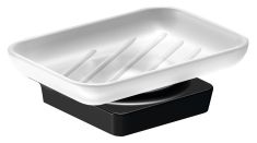 ZEN BLACK Szappantartó, tejüveg, fekete