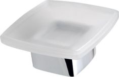 Sapho EVEREST szappantartó, álló, matt üveg/króm 1313-32