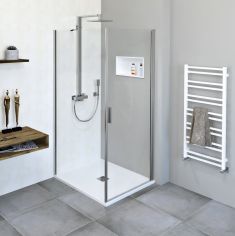 POLYSAN ZOOM LINE zuhanyajtó és oldalfal, 700x900mm, transzparent, króm