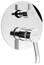 LUKA falba süllyesztett zuhanycsaptelep, 2-irányú váltóval, zuhanyszett nélkül, króm