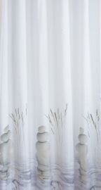 AQUALINE zuhanyfüggöny, 180x200cm, kövek vízben