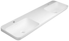 NIAGARA rockstone duplamosdó, 150x14x40cm, matt fehér