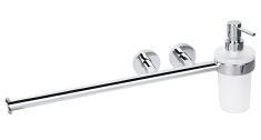 BEMETA OMEGA törölközőtartó és szappanadagoló, 455x180x115mm, 230ml, króm (104019012)