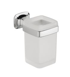 AIDA fogkefetartó, tejüveg/króm