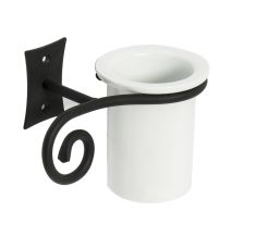 REBECCA fogkefetartó, kerámia/fekete