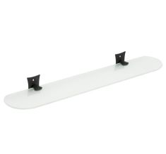 REBECCA polctartó, 560x113mm, tejüveg/fekete
