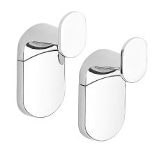 Aqualine ZERO fürdőszobai akasztó, 2 db, fém, 3x6.3x2.8 cm, króm, ZE001