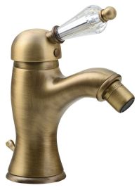 KIRKÉ bidécsaptelep, automata leeresztővel, kristály karral, bronz