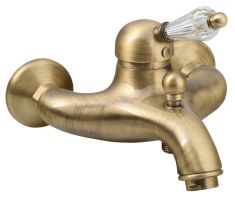 KIRKÉ kádtöltő csaptelep zuhanyszett nélkül, kristály karral, bronz