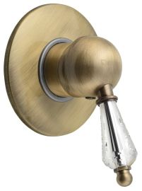 KIRKÉ falba süllyesztett csaptelep, 1-irányú váltóval, kristály karral, bronz