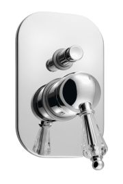 KIRKÉ falba süllyesztett csaptelep, 2-irányú váltóval, kristály karral, króm