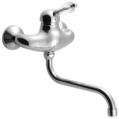 KIRKÉ fali csaptelep, kristály karral, króm