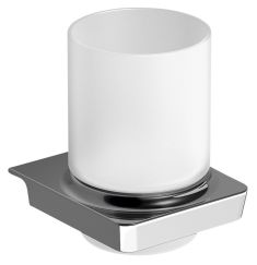 ZEN Pohártartó, tejüveg, króm