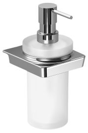 ZEN Szappanadagoló, tejüveg, 250ml, króm