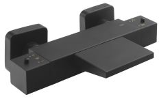 DIMY fali termosztátos kádtöltő csaptelep, kaszkád kiömlővel, fekete