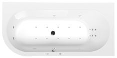 POLYSAN ASTRA R kád, Hidro Air rendszerrel, 165x75x48cm
