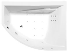 POLYSAN TANDEM R kád, Hidro Air rendszerrel, 170x130x450cm