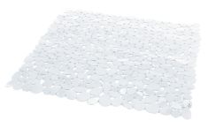 AQUALINE RIVER fürdőszobai szőnyeg csúszásgátlóval, zuhanyfülkébe, 540x540mm, PVC/áttetsző