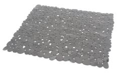 AQUALINE RIVER fürdőszobai szőnyeg csúszásgátlóval, zuhanyfülkébe, 540x540mm, PVC/szürke