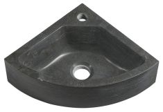 BLOK sarok kőmosdó, 30x10x30cm, fekete antracit