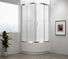 POLYSAN SELMA íves zuhanyajtó, 900x900x1650mm, transzparent üveg