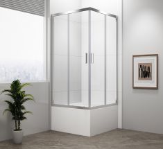 POLYSAN CARMEN zuhanykabin, tolóajtóval, 900x900x1650mm, transzparent üveg