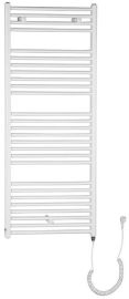 AQUALINE DIRECT-E elektromos fürdőszobai radiátor fűtőpatronnal, egyenes, 600x1320cm, 600W, fehér