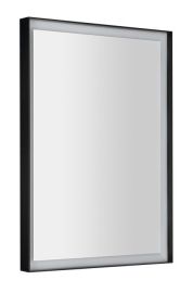 SORT  tükör LED világítással, 47x70cm, matt fekete