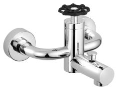 REITANO INDUSTRY fali kádtöltő csaptelep, zuhanyszett nélkül, króm/fekete