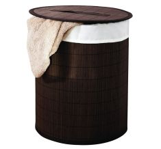 AQUALINE BEACH bambusz szennyeskosár, sötétbarna