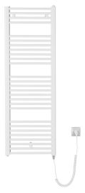 AQUALINE DIRECT-E elektromos fürdőszobai radiátor fűtőpatronnal, egyenes, 450x1320mm, 400W, fehér