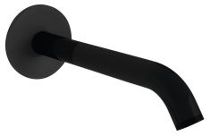 Fali kerek kifolyócső, 165mm, matt fekete