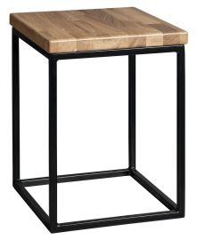 SKA fürdőszobai szék, 300x410x300mm, matt fekete/tölgy